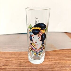 Vintage* Ed Hardy by Christian Audigier "Kiss of Death" Geisha Shooter Glass